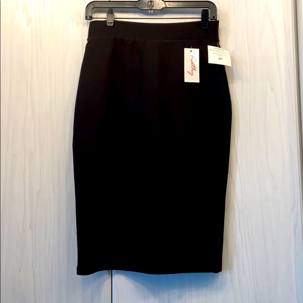 Black scuba pencil skirt